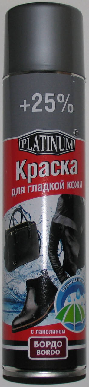 

Краска Черная для гладкой кожи Платинум Platinum 300мл, Черный