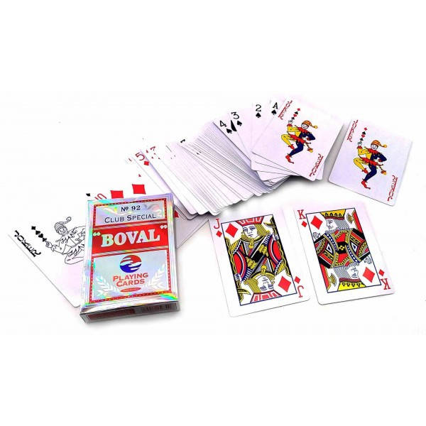 

Карты игральные "Boval" (54 карты)(пластиковое покрытие)