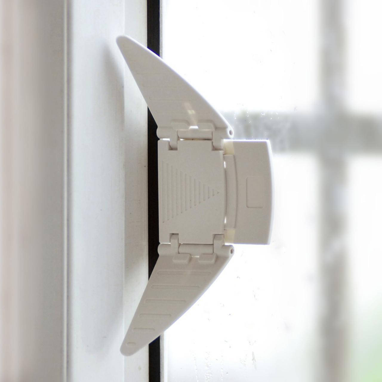 

Блокиратор для раздвижных систем 1 шт, Замок блокиратор на шкаф купе от детей, Фиксатор двери шкафа, Белый