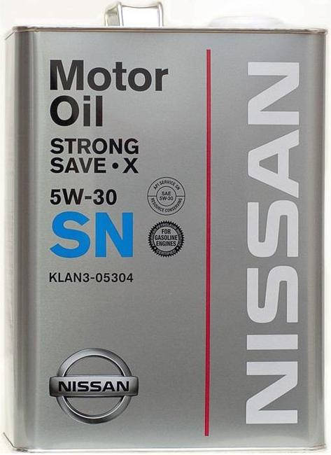 

Оригинальное моторное масло NISSAN STRONG SAVE X SN 5W-30, 4л.