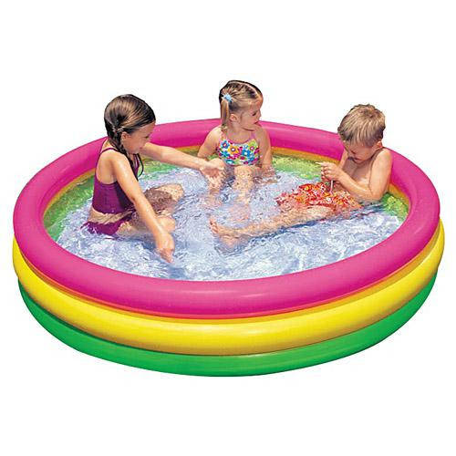 

Бассейн детский с надувным дном (57412), Разные цвета