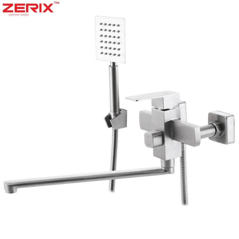 

Смеситель для ванны из нержавейки Zerix Kub 006 Euro