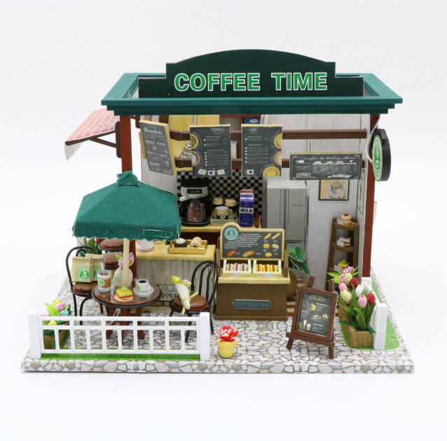 

3D Румбокс Кафе "Coffee Time" C006 Кукольный Домик DIY DollHouse