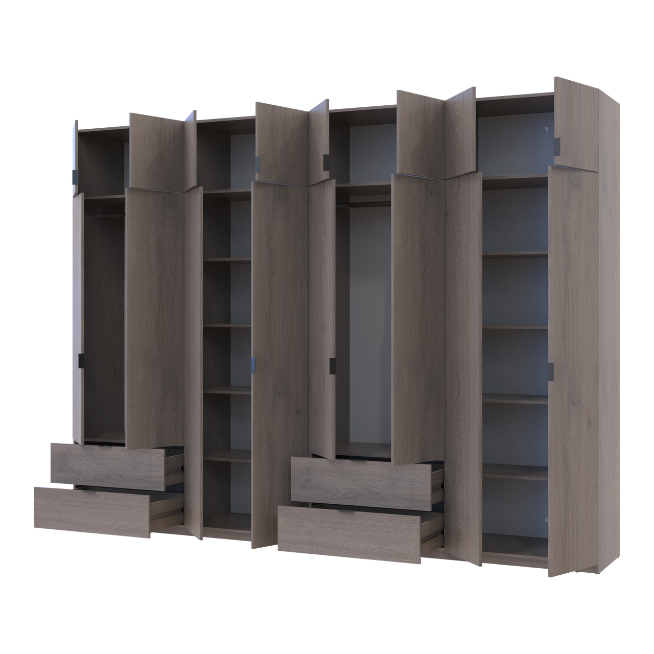 Шафа для одягу Doros Лукас Канноло/Канноло 4+4 ДСП 320х50х240 (42005246) 2