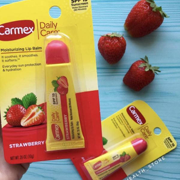 

Увлажняющий бальзам для губ Daily Care, Carmex, клубника, SPF 15, 10 г (США)