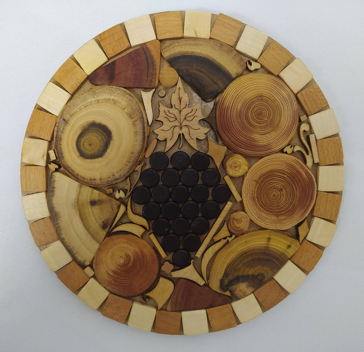 

Деревянная подставка под горячее двухсторонная.