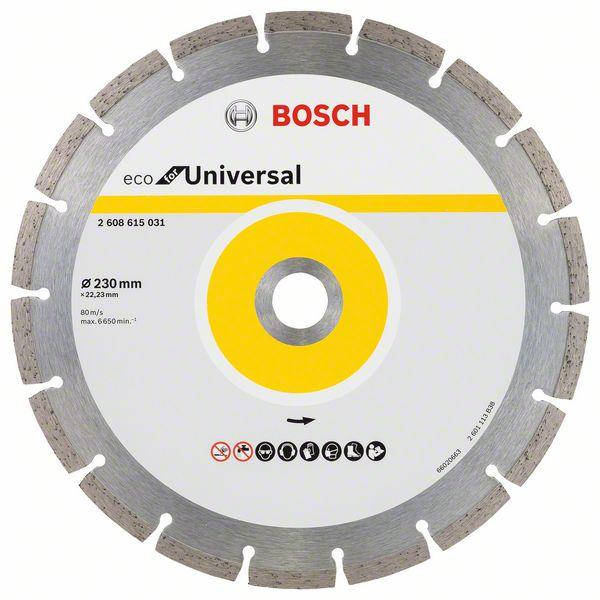 

Диск алмазный отрезной Bosch ECO for Universal (230х22.23 мм, 10 шт.) (2608615044)