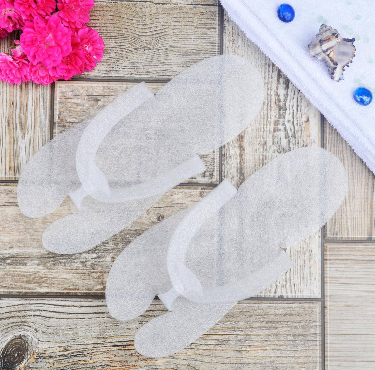 

Тапочки-вьетнамки для педикюра одноразовые, Пена (25 пар/уп), Белый