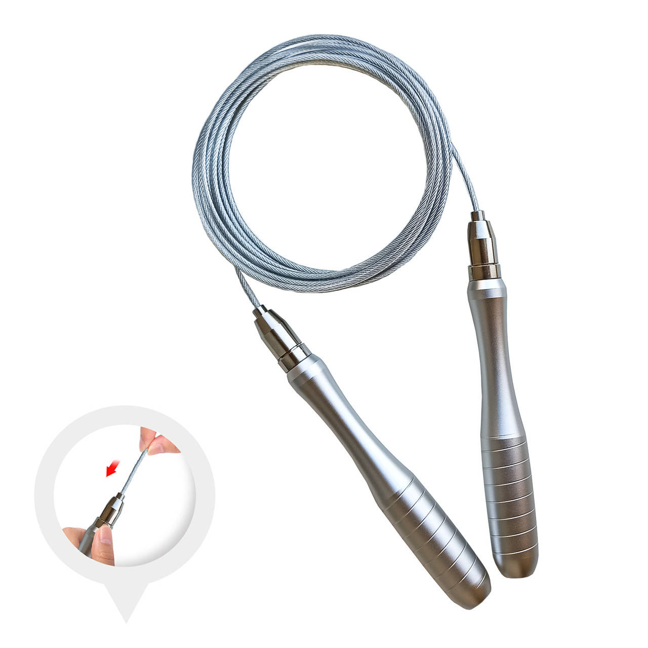 

Скоростная скакалка HeartBeat Silver с системой Self-Locking