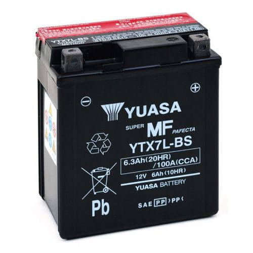 

YTX7L-BS YUASA Мото аккумулятор 6,3 А/ч, 100 А, (-/+), 114х71х131 мм