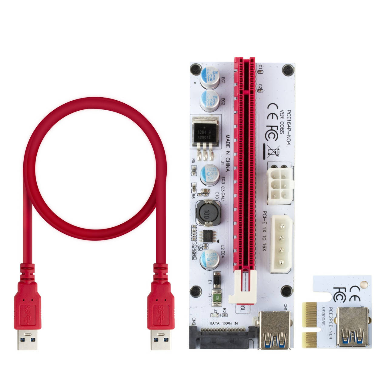 

Райзер 008S 6pin MOLEX Sata - Riser 008S Универсальный с кабелем 60 см