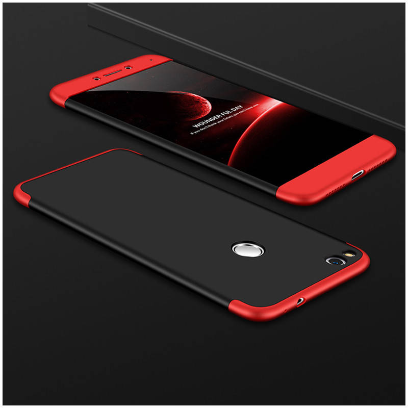 

Чехол GKK 360 для Huawei P8 lite 2017 / P9 lite 2017 бампер оригинальный Black-Red