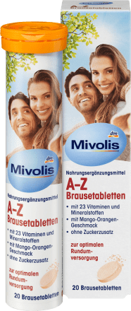

Шипучие таблетки мультивитаминный комплекс Mivolis A-Z Brausetabletten 20шт