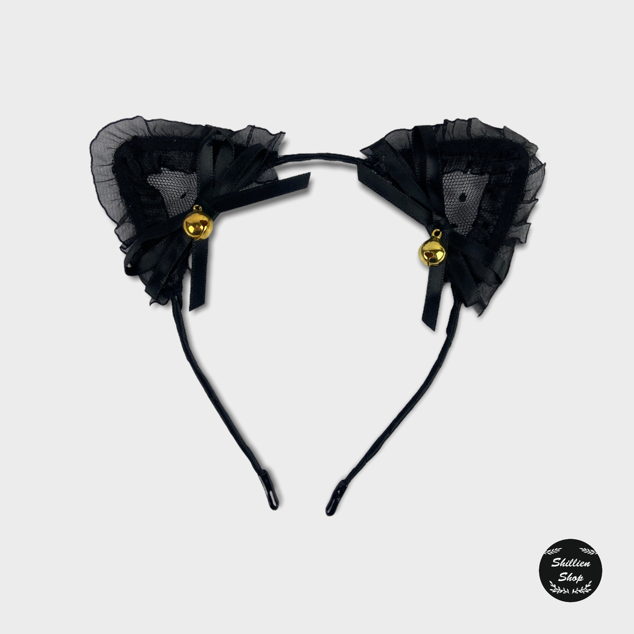 

● Кружевные кошачьи ушки с бубенчиками - Черный ●