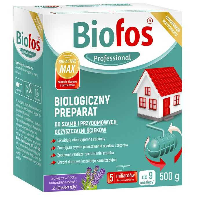 

Средство для септиков и выгребных ям Biofos Professional лаванда с пробиотиком, 0,5 кг