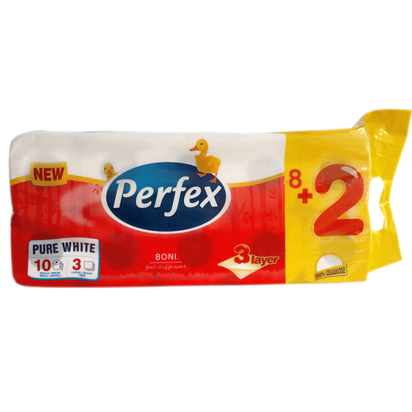 

Туалетний папір PERFEX 3шари 10шт