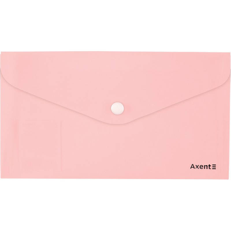 

Папка-конверт на кнопці DL Axent Pastelini, рожева, Розовый