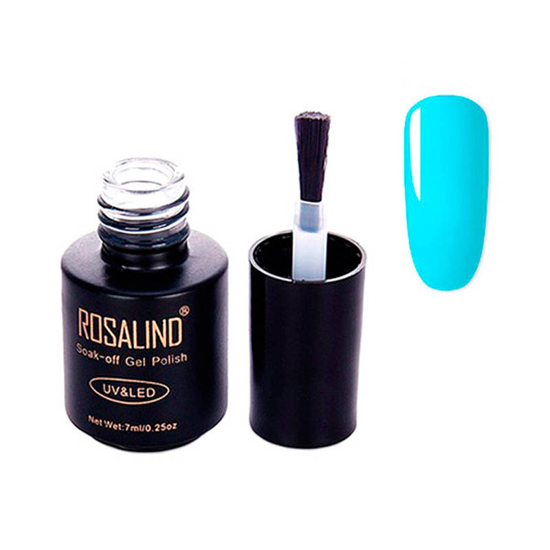 

Гель-лак Rosalind 7 мл, А607 неон голубой