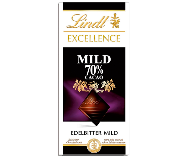 

Черный шоколад Lindt EXCELLENCE Mild 70% 100 г