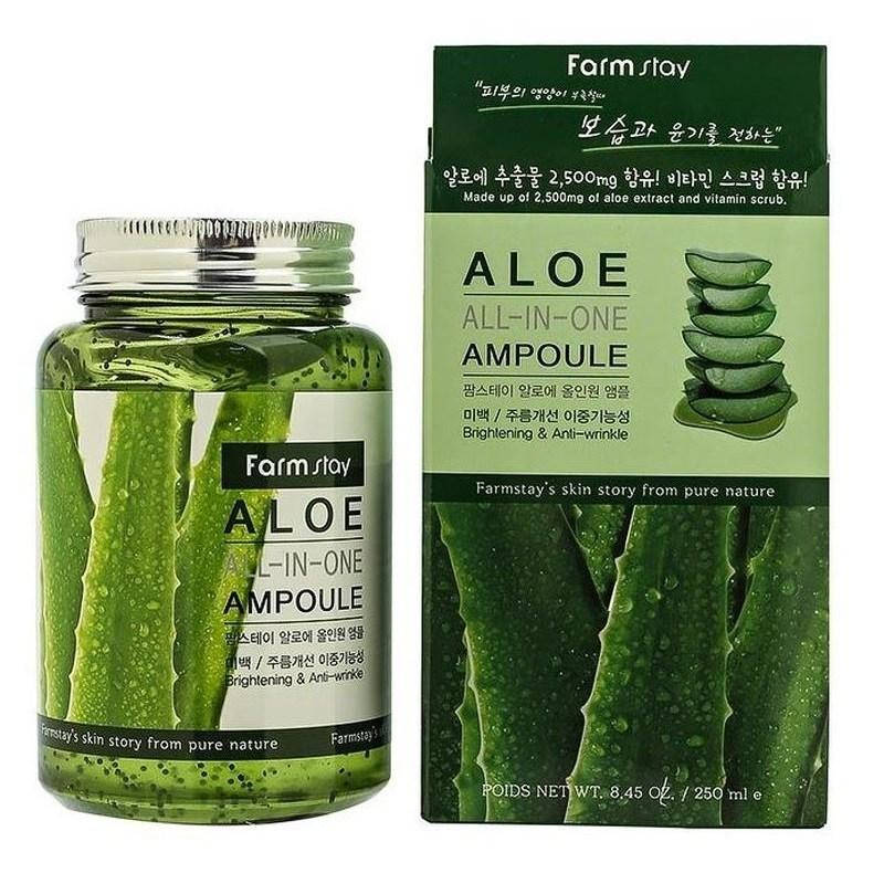 

Ампульная сыворотка для лица с экстрактом алоэ FarmStay Aloe All-In-One ampoule