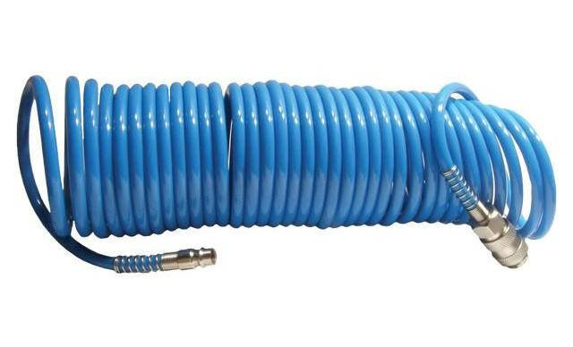 

Шланг спиральный полиуретанановый 5,5x8мм 10м Intertool PT-1707, Голубой