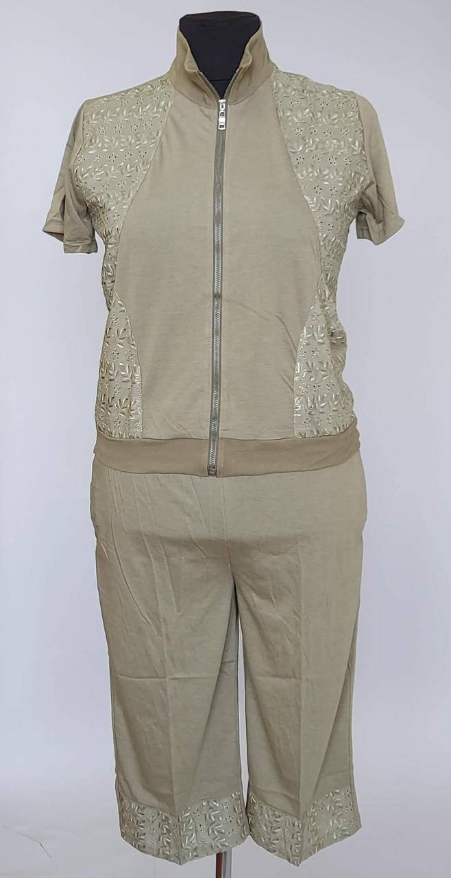 

Женский летний костюм с бриджами, Хаки