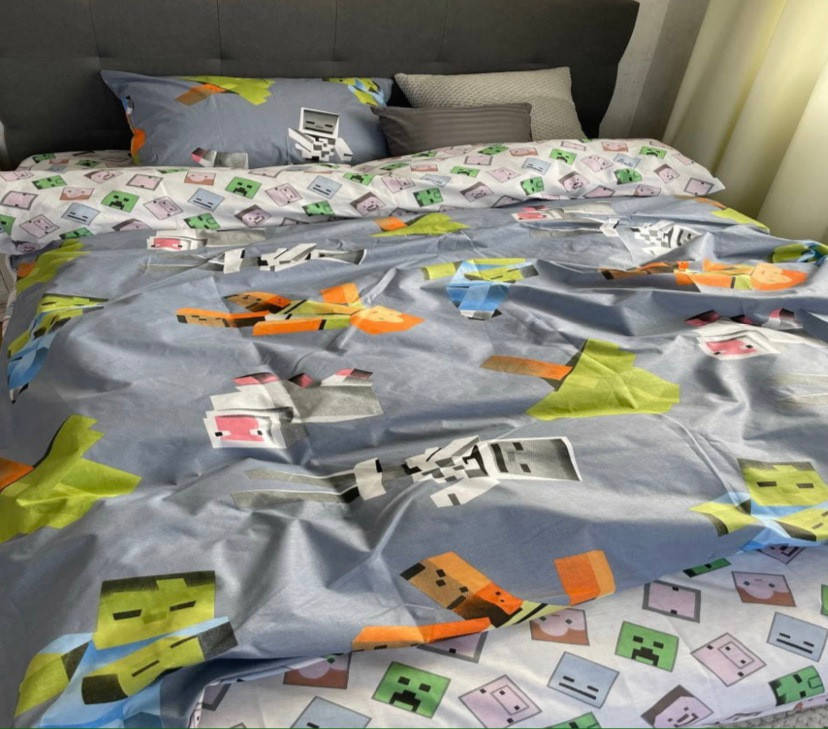 

Детское полуторное постельное белье Gold "Майнкрафт новинка"