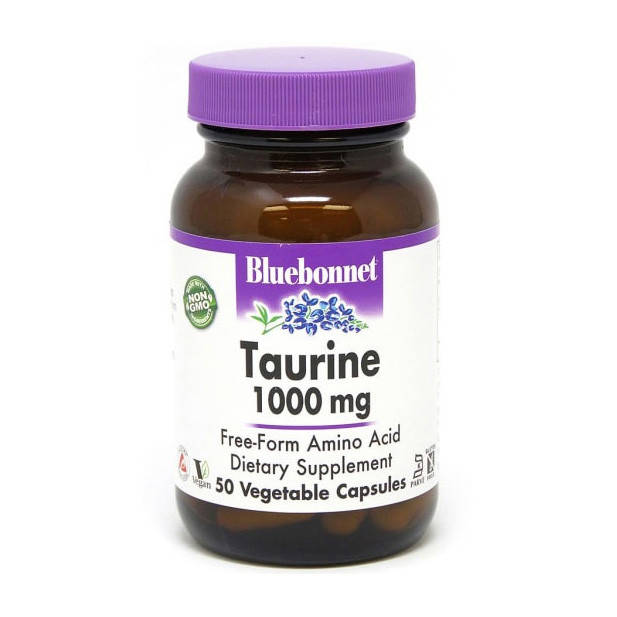

Таурин "Taurine" Bluebonnet Nutrition, 1000 мг, 50 капсул