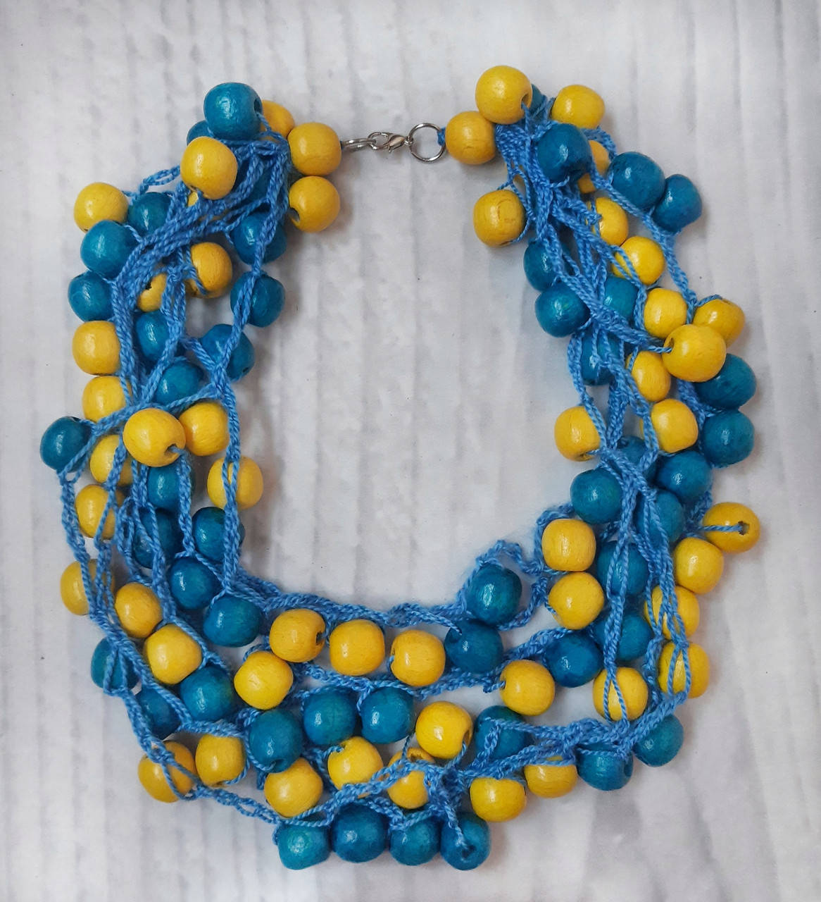 

Кольє Водограй блакитно-жовте