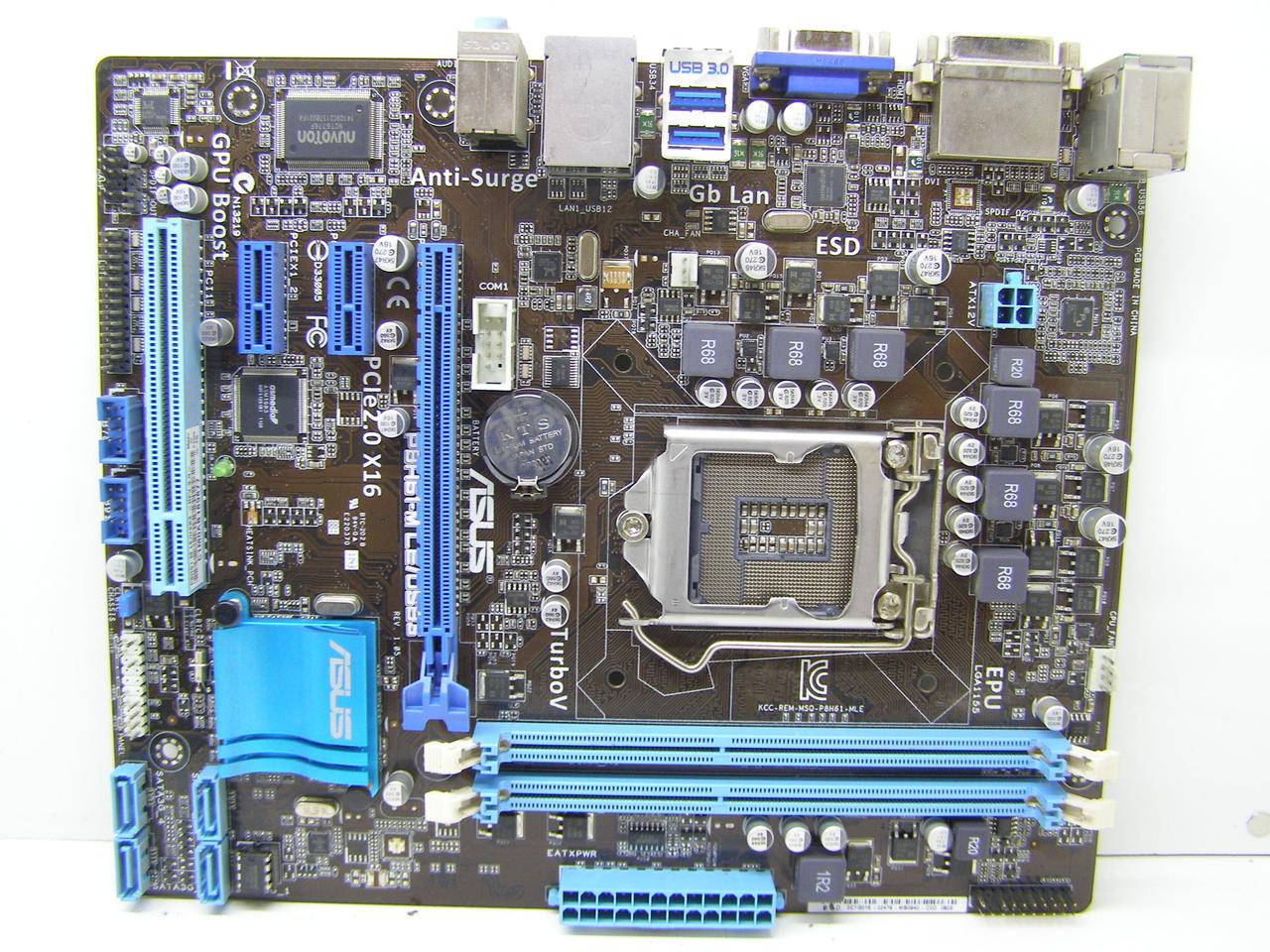 

Материнская плата ASUS P8H61-M LE / USB3 Socket LGA1155 ✔MicroATX ✔2x DDR3 подержка процессоров 3го поколения
