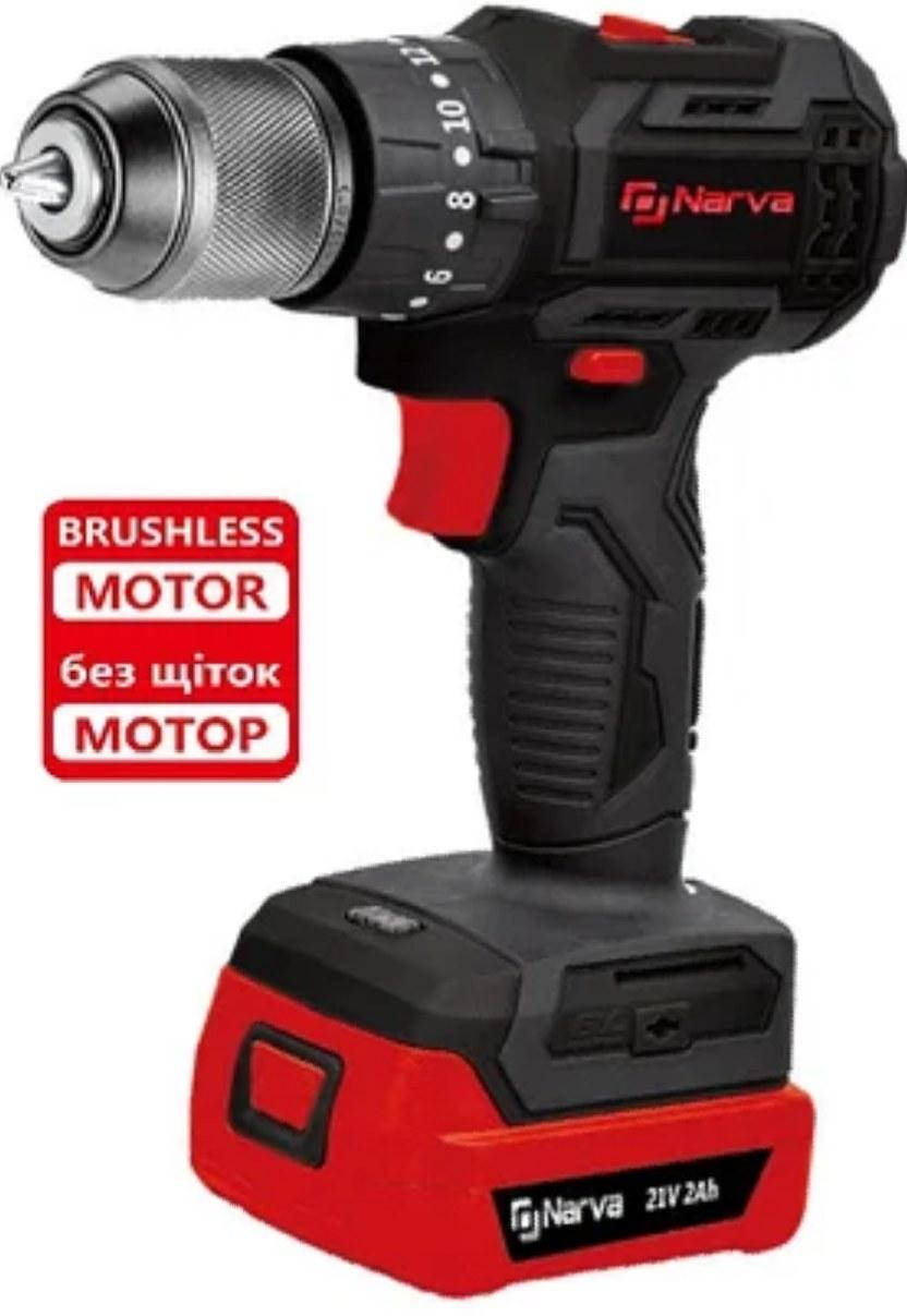 

Шуруповерт с ударом Narva NCD-21T (бесщеточный мотор, металл патрон)