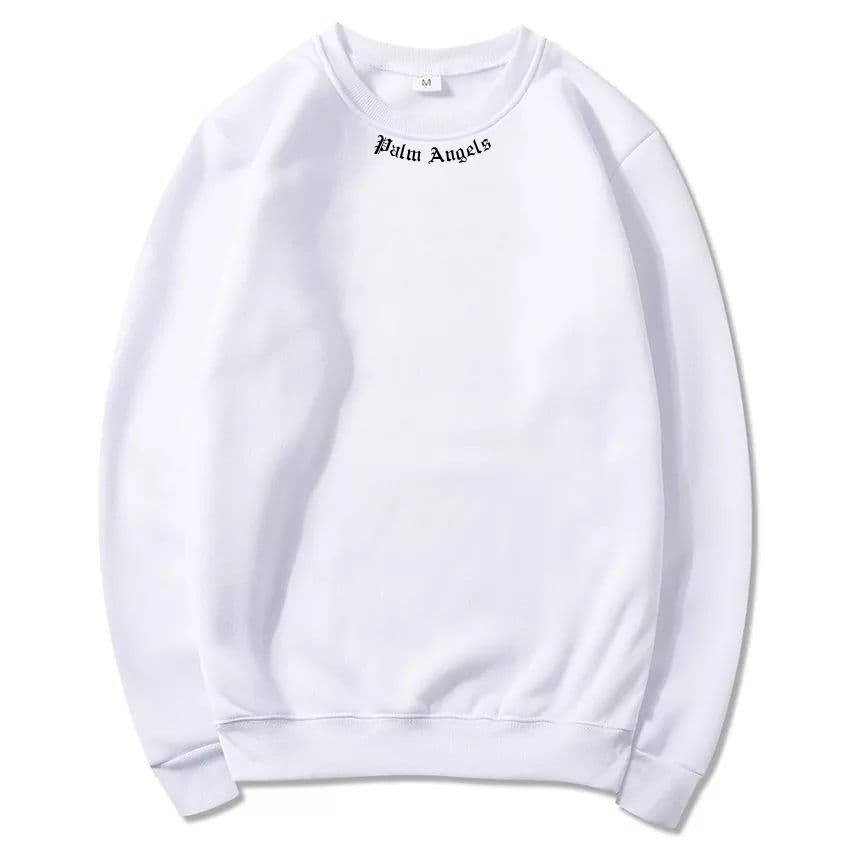 

Свитшот Palm Angels Mini Logo Толстовка Палм Анжелс мужская Кофта с лого Палм Анжелс белая Пайта Пальм Энжелз, Белый