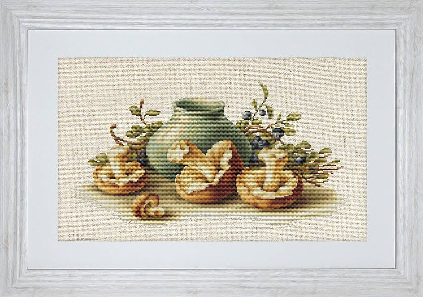 

Набор для вышивки крестом Luca-S BL2247 Натюрморт с грибами