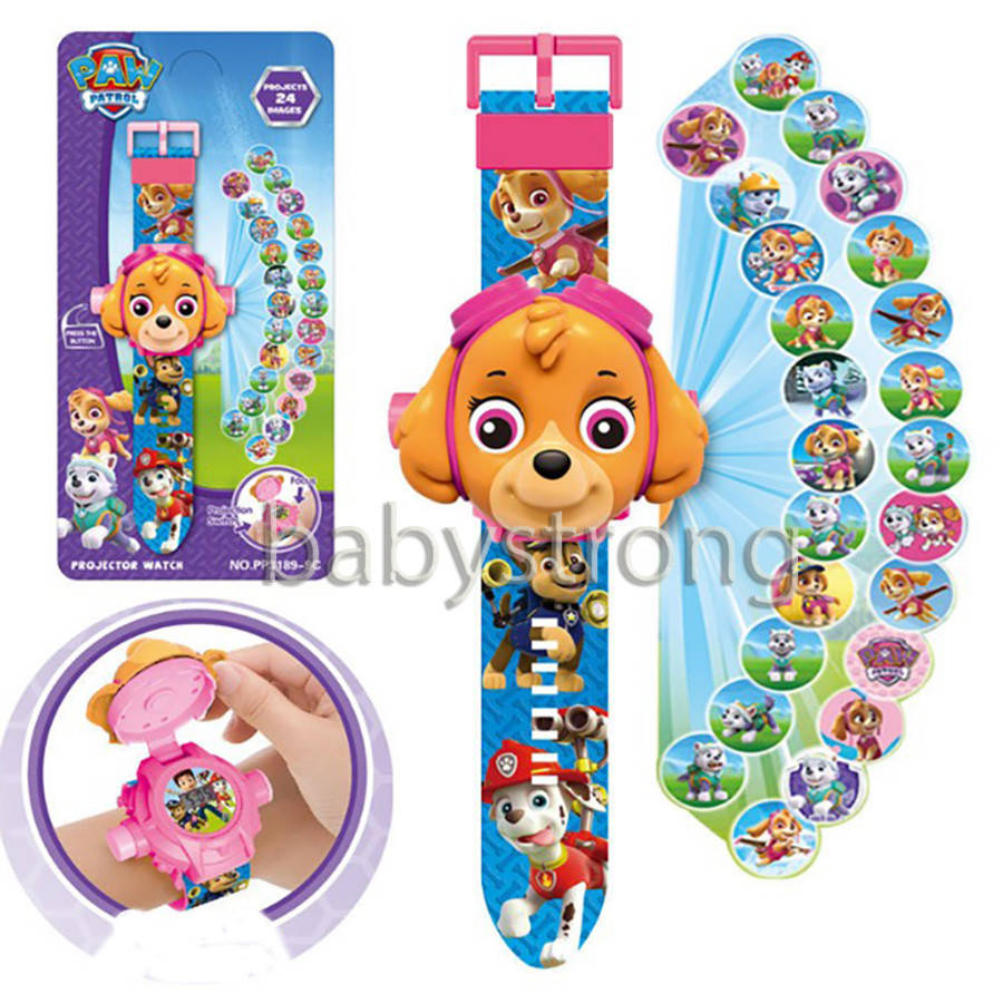 

Проекционные детские часы Щенячий Патруль Скай - 24 вида изображения героев .Projector Watch. На Подарок !
