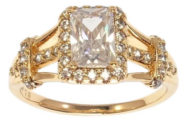 

Кольцо ХР Позолота 18K "Кристальный шик" р.16.5,19