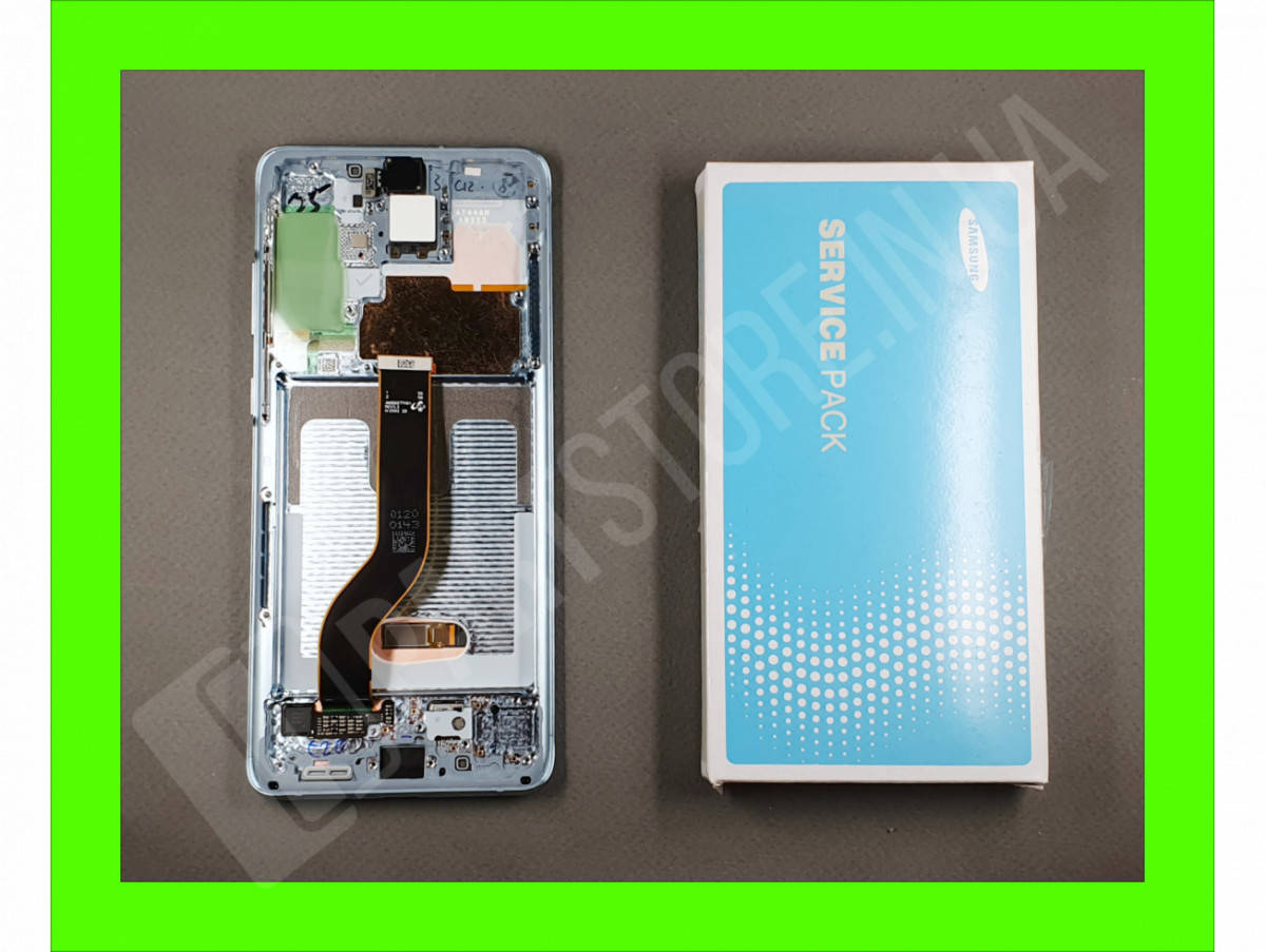 

Дисплей Samsung G985 Blue S20+ (GH82-22134D) сервисный оригинал в сборе с рамкой, Синий