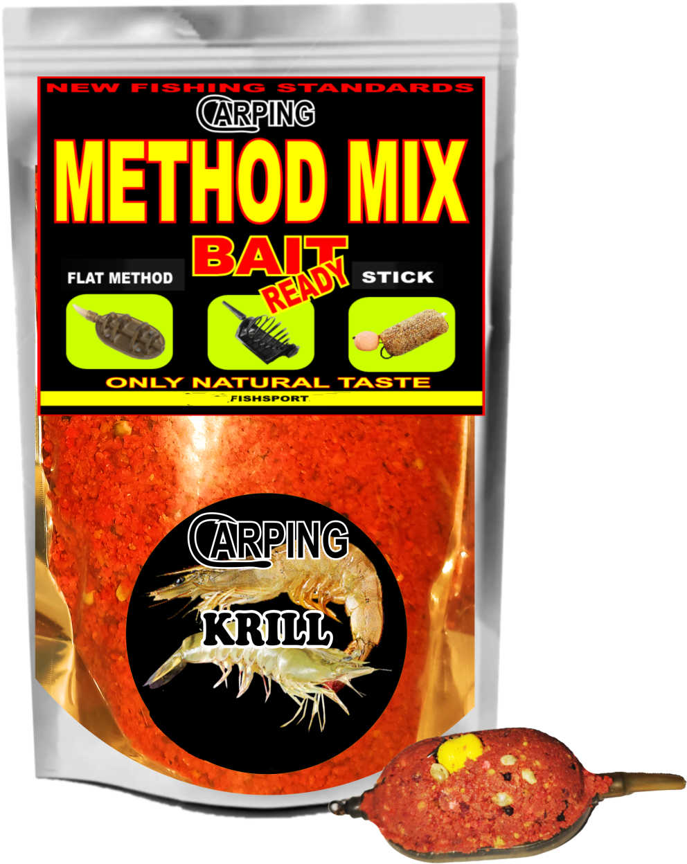 

METHOD MIX BAIT (READY) «KRILL» (криль) готовая 300гр, Красный
