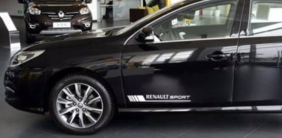 

Наклейки полосы на авто 3D TUNING STUDIO Рено Спорт 490х51х0.060мм=2штуки, Белый