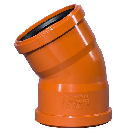

Отвод двухраструбный канализационный Ostendorf KGBD 2М DN 110 45o 228080