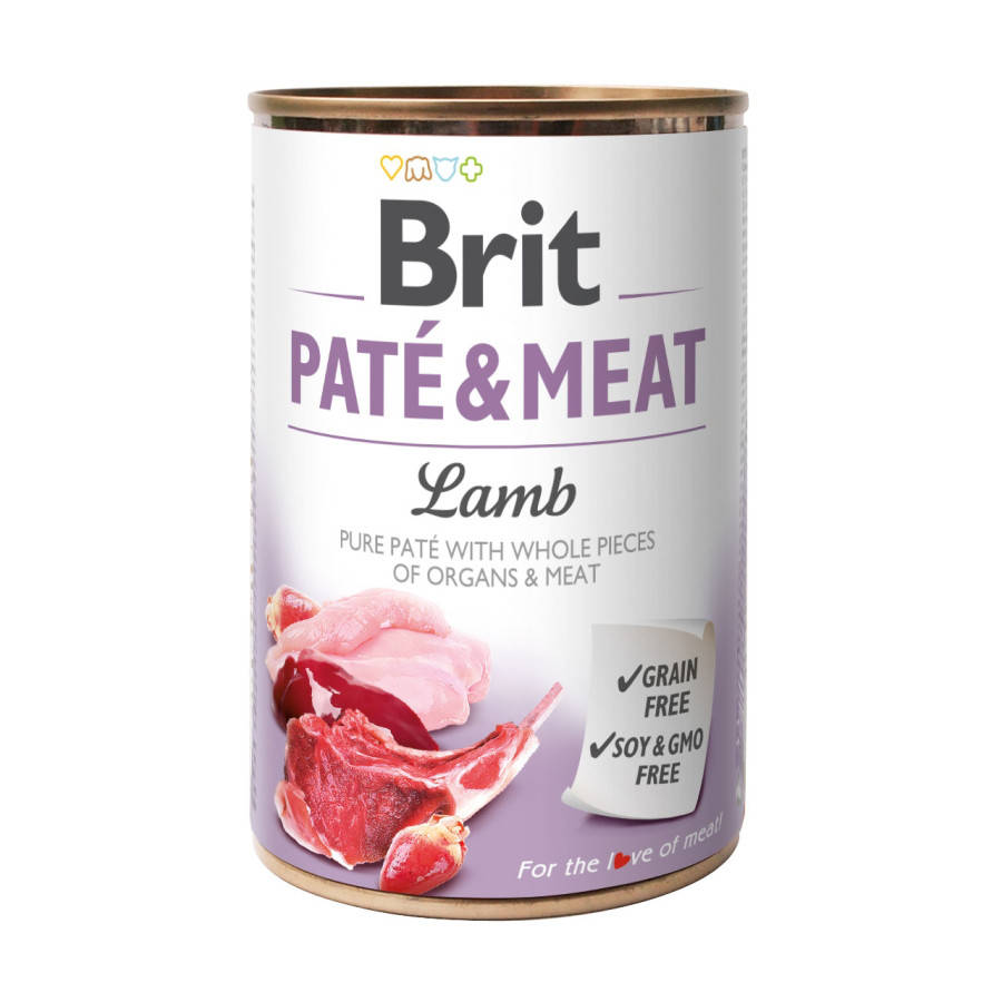 

Brit Pate and Meat Lamb мясной паштет с кусочками ягненка и курицы для собак 400г