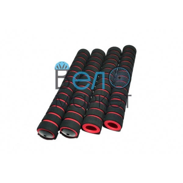 

Ручки вело руля поролоновые "Китай" грипсы красного цвета / неопреновые