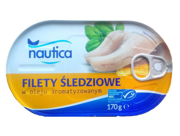 

Консервированная сельдь Nautica в масле 170г