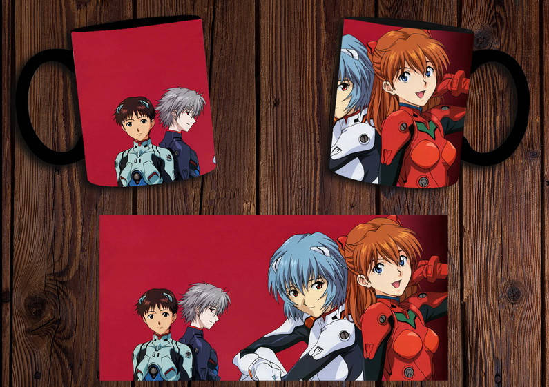 

Чашка "Евангелион" / Кружка Neon Genesis Evangelion №8 Черный
