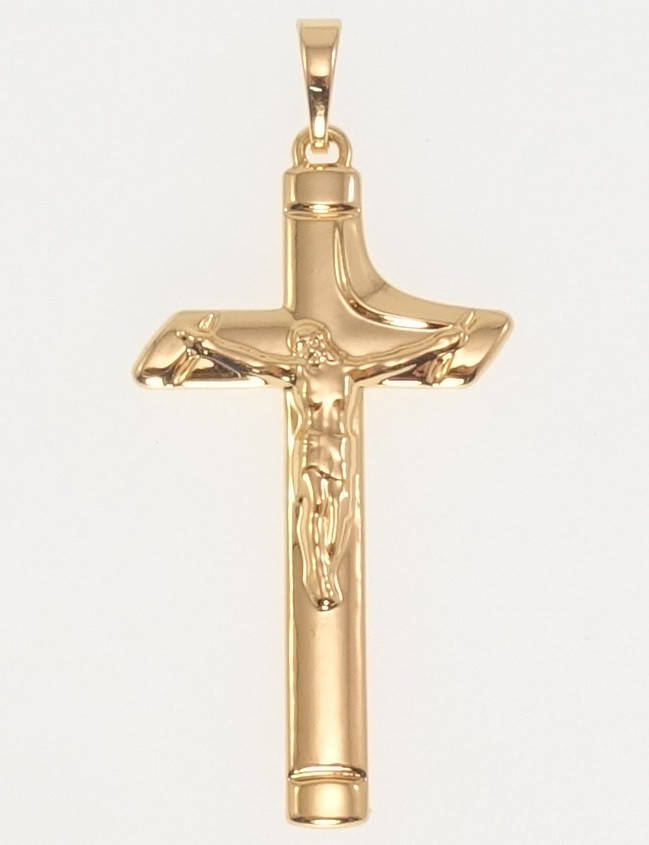 

Кулон M&L желтый оттенок "Декоративный Крест с Распятием"