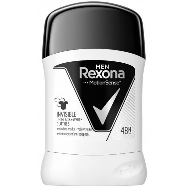 

Дезодорант-антиперспирант Rexona Невидимый на черном и белом стик, 50 мл