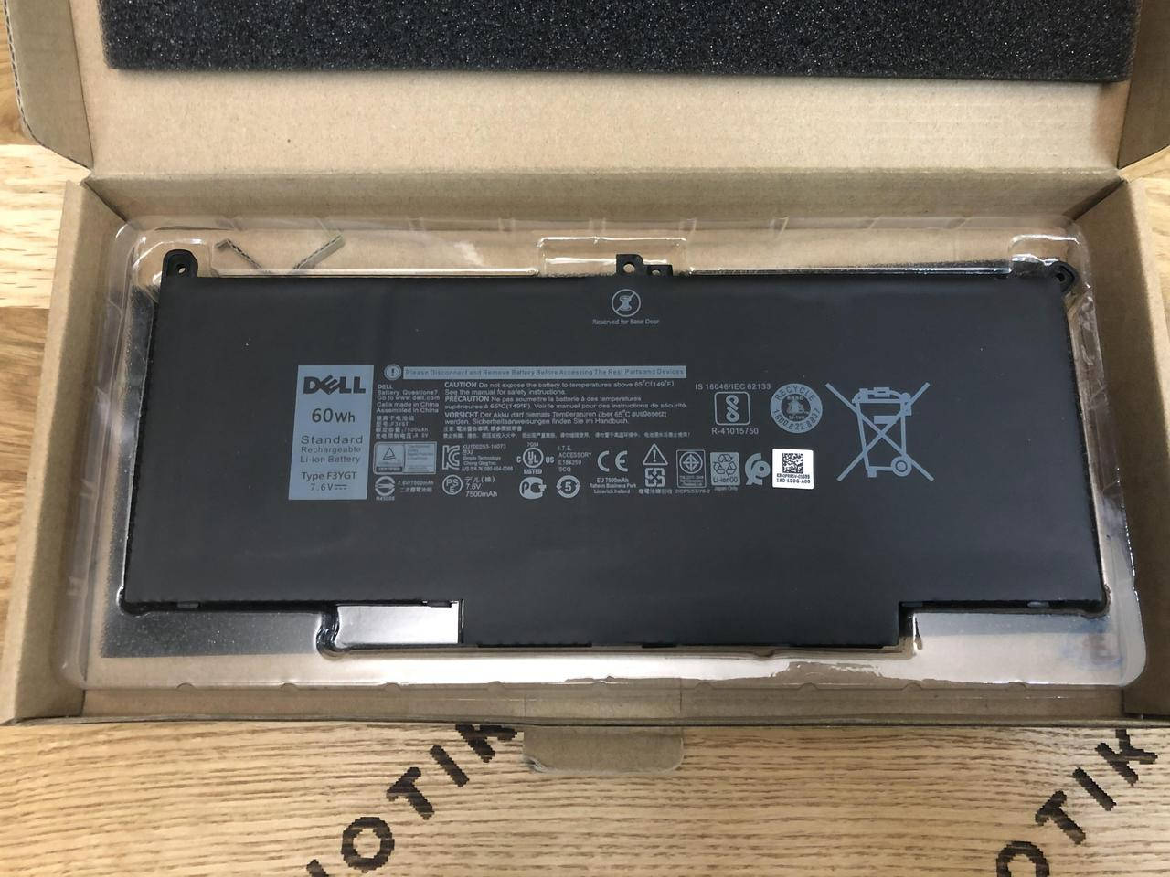 

Аккумулятор для ноутбука DELL Type F3YGT 7.6V ОРИГИНАЛ Latitude 14 7490, 7280, 7290, 7380, 7390,7480,7490 NEW, Черный