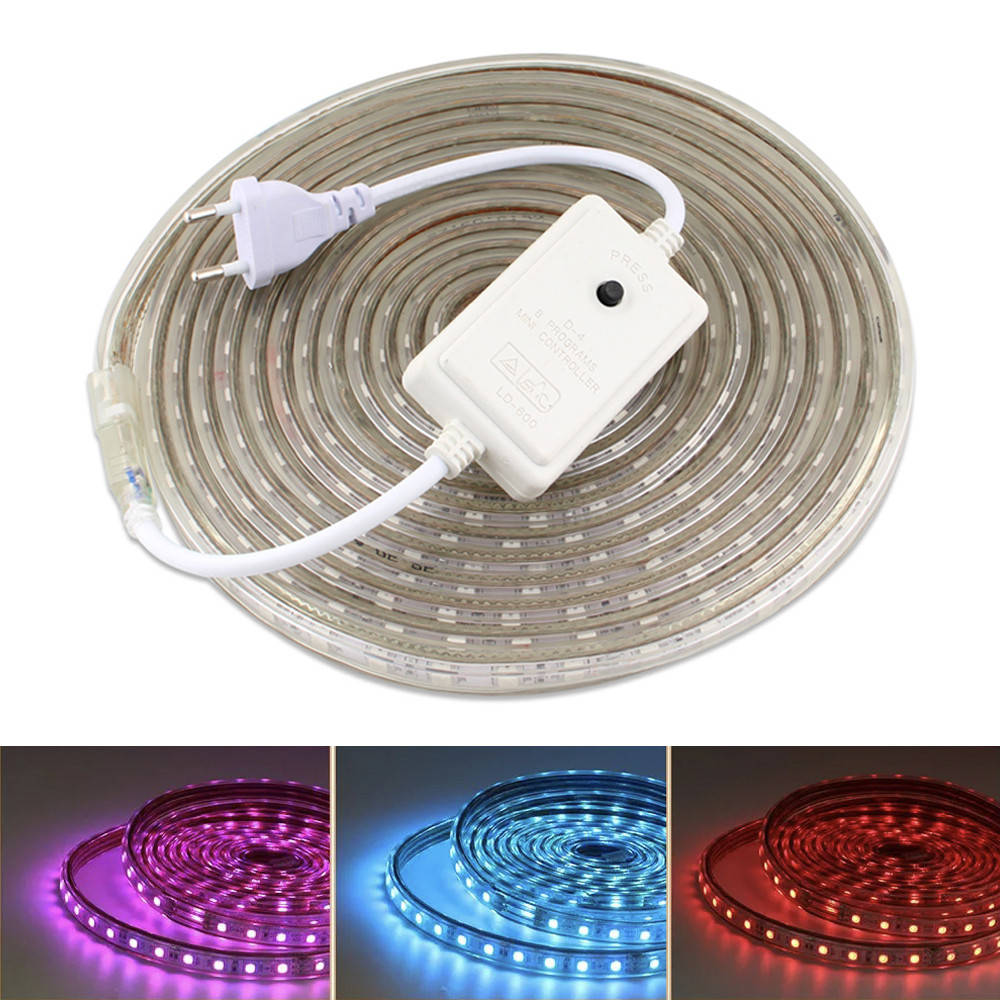 

LED лента 10M RGB Strip Belt 220V / Светодиодная лента / Гибкая подсветка в комнату