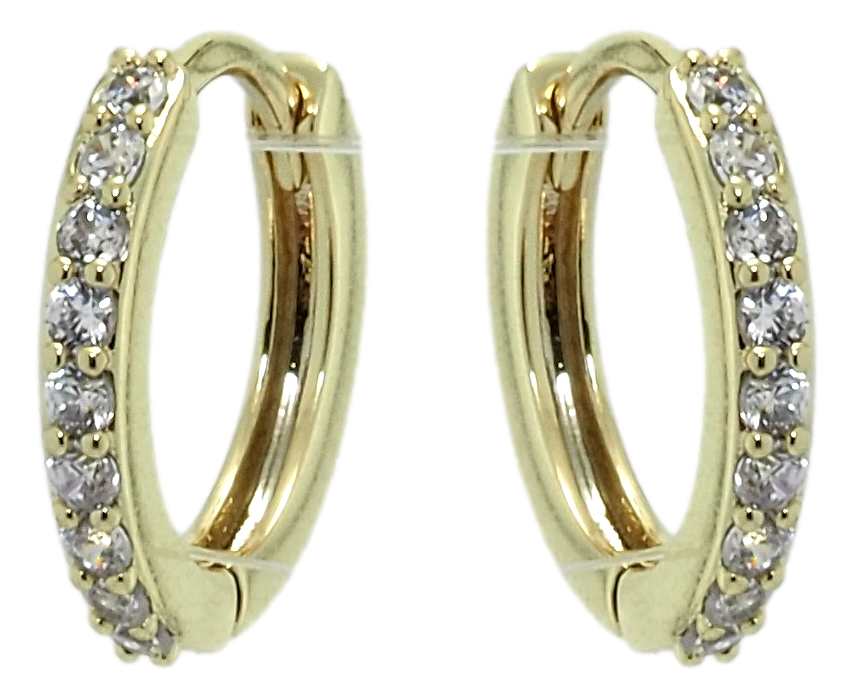 

Серьги XP Позолота 14К колечки "Дорожки с цирконием"