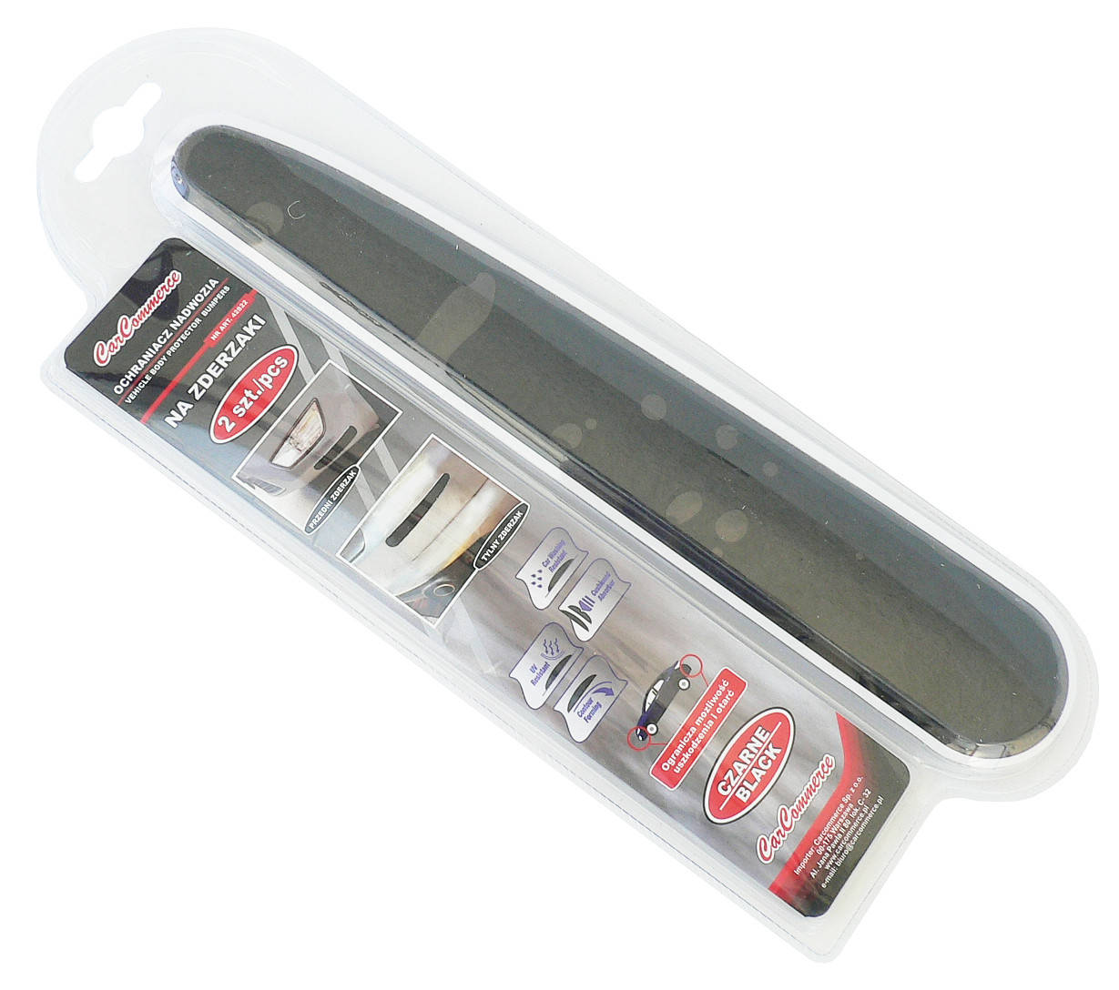 

Защитная пластиковая накладка на бампер CarCommerce черная, 42822, Черный