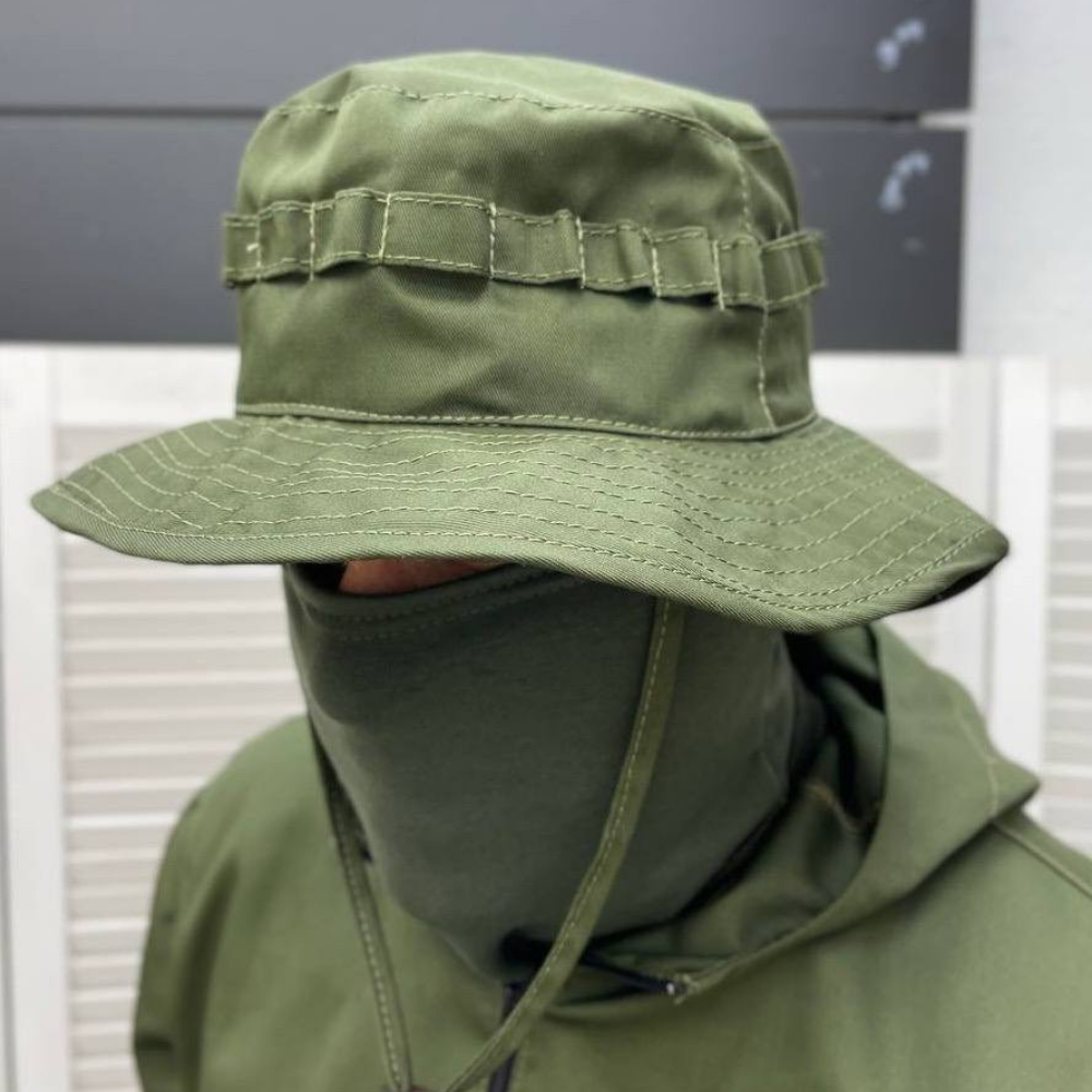 

Панама хаки армейская тактическая со шнурком затяжкой размер универсальный военная